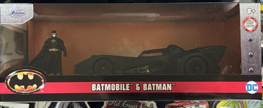 Jada Batman 1989 Batmobile and Batman 1:32 Scale Die-Cast Metal Vehicle with Figure