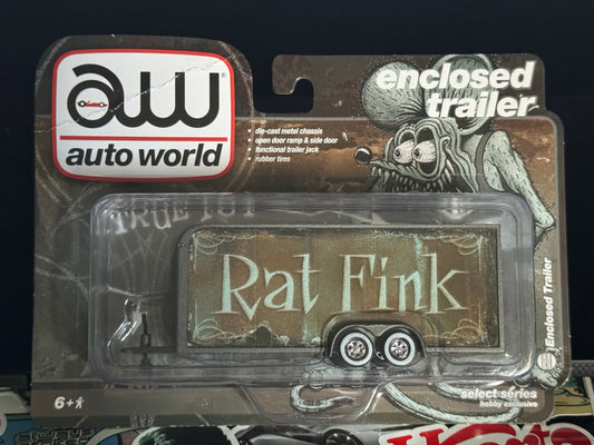 Auto World (AW) Rat Fink Enclosed Trailer Select Series Hobby Exclusive AWSP119