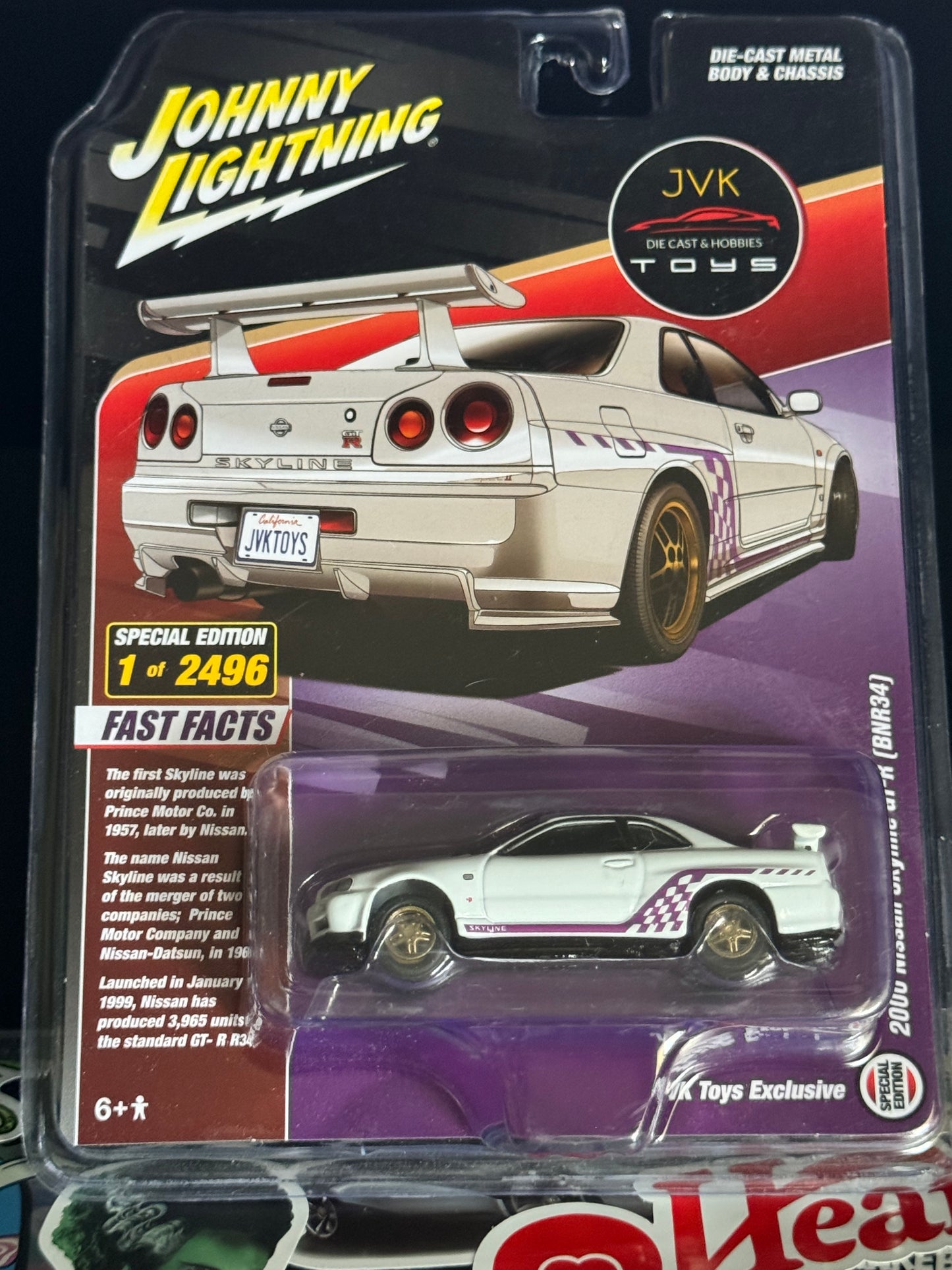 Johnny Lightning 2000 Nissan Skyline GT-R (BNR34) JVK Diecast & Hobbies Toys Exclusive