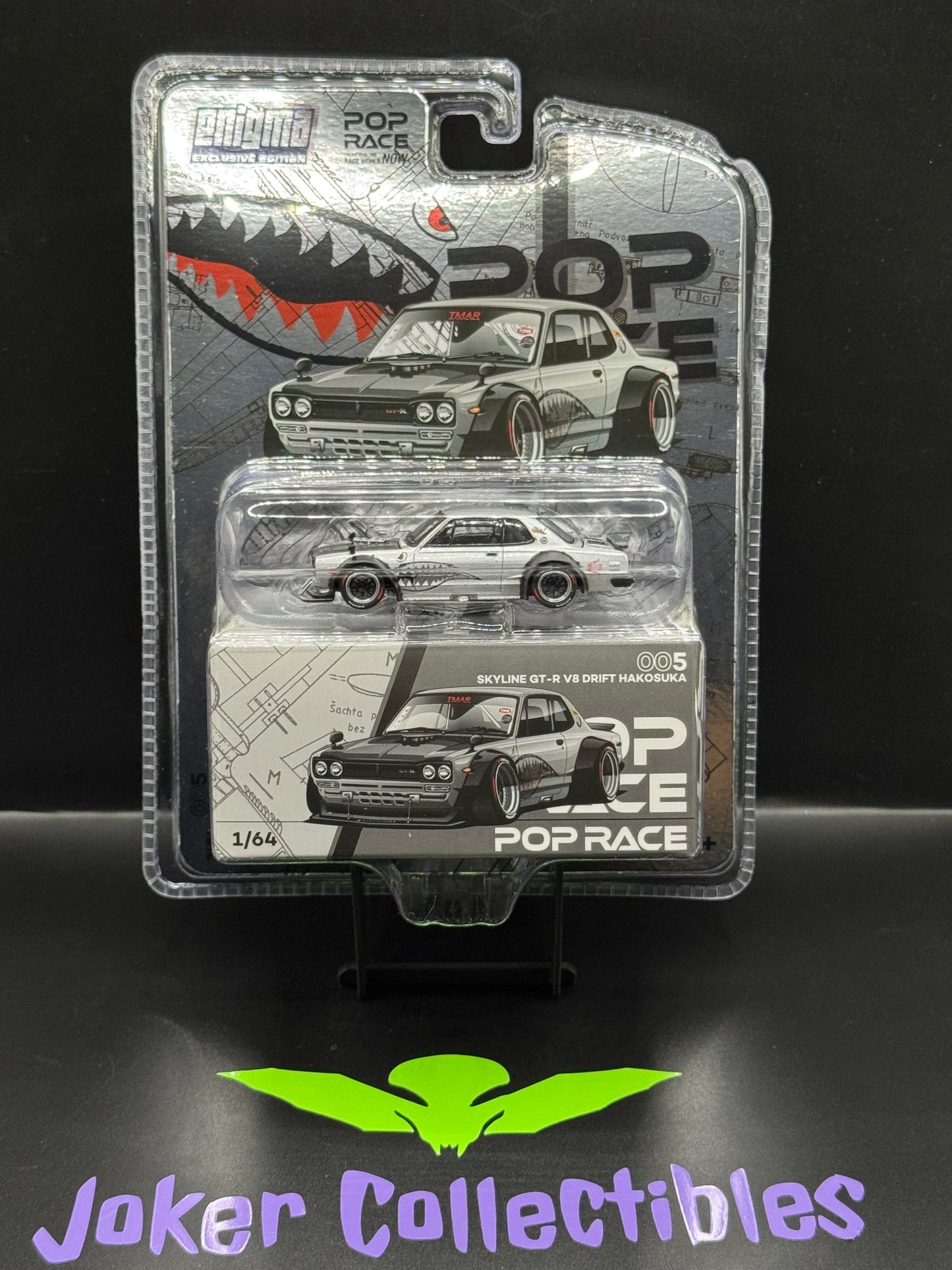 Pop Race Nissan Skyline GT-R V8 Drift (Hakosuka) Metallic Silver 005 Enigma Exclusive