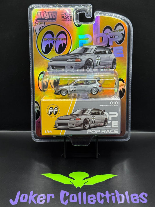 Pop Race Chase Pandem Honda Civic EG6 V1.5 MOONEYES Yellow 010 Enigma Exclusive