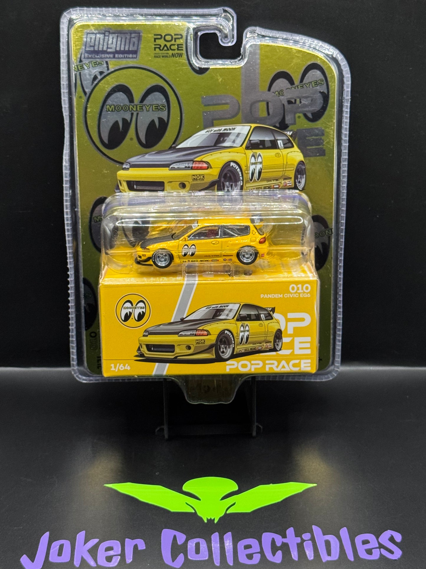Pop Race Pandem Honda Civic EG6 V1.5 MOONEYES Yellow 010 Enigma Exclusive