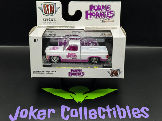 M2 Machines Purple Hornies 1973 Chevrolet Cheyenne Super 10 Custom SS S86 20-44