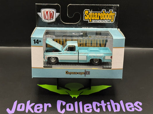 M2 Machines Squarebody Syndicate 1977 Chevrolet Cheyenne Super 30 WMTS18 24-23