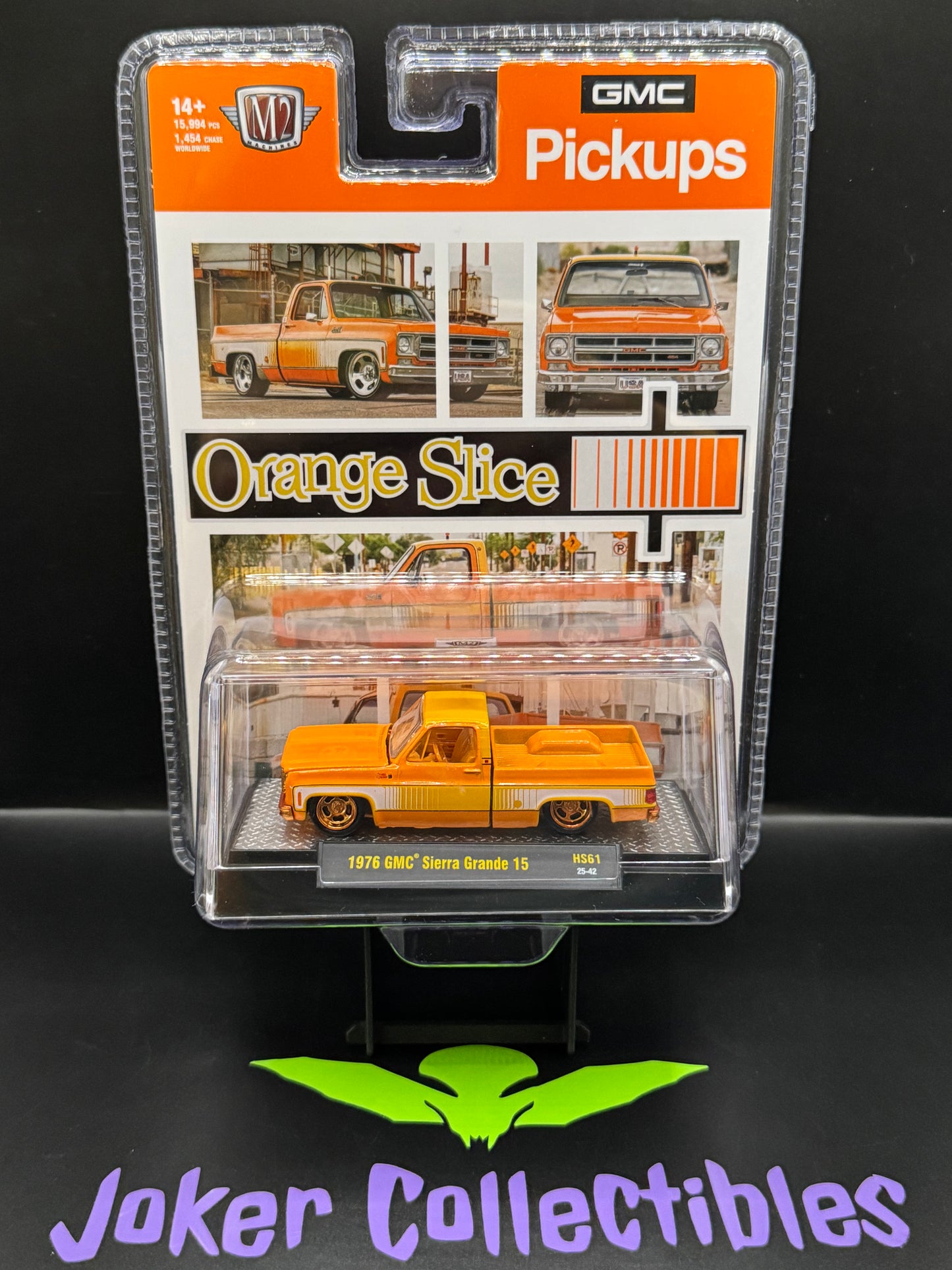 M2 Machines Chase 1976 GMC Sierra Grande 15 Orange Slice HS61 25-42 Hobby Exclusive