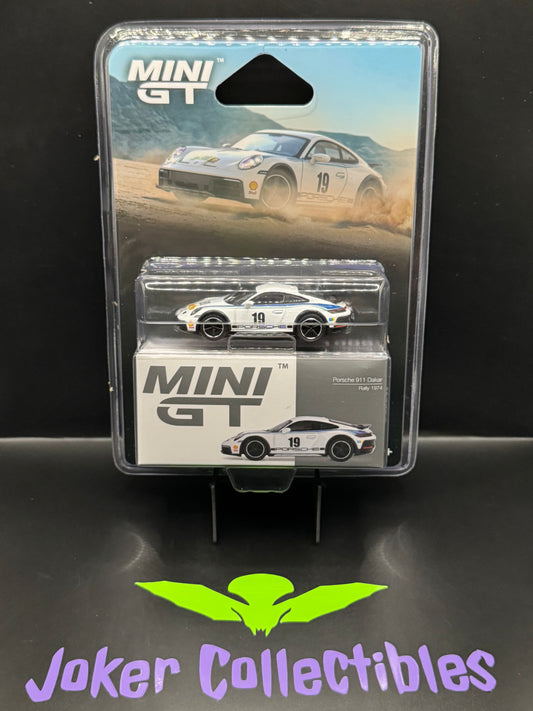 Mini GT #1009 Porsche 911 Dakar Rally 1974 White