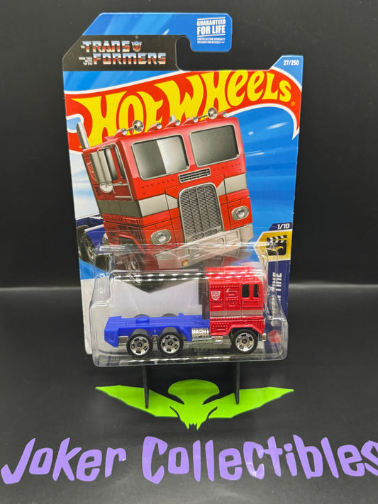 Hot Wheels 2026 Transformers Optimus Prime 27/250 Screen Time 1/10 C Case