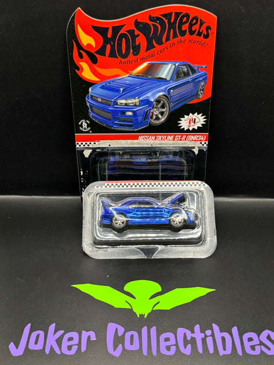 Hot Wheels 2019 RLC Red Line Club Blue Nissan Skyline GT-R (BNR34) Loose from Card