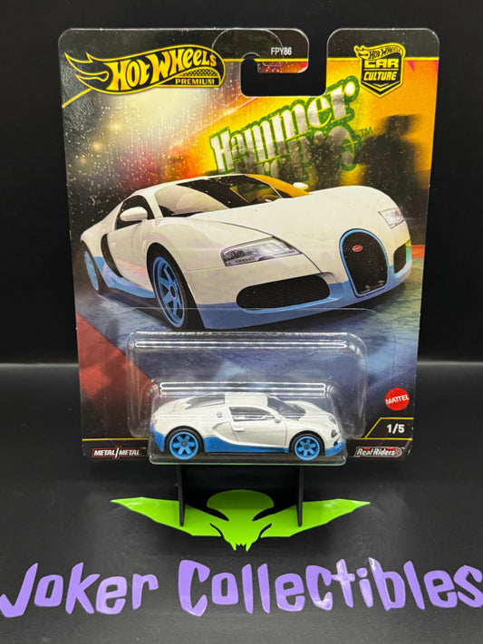 Hot Wheels Premium Car Culture Hammer Drop Bugatti Veyron # 1/5