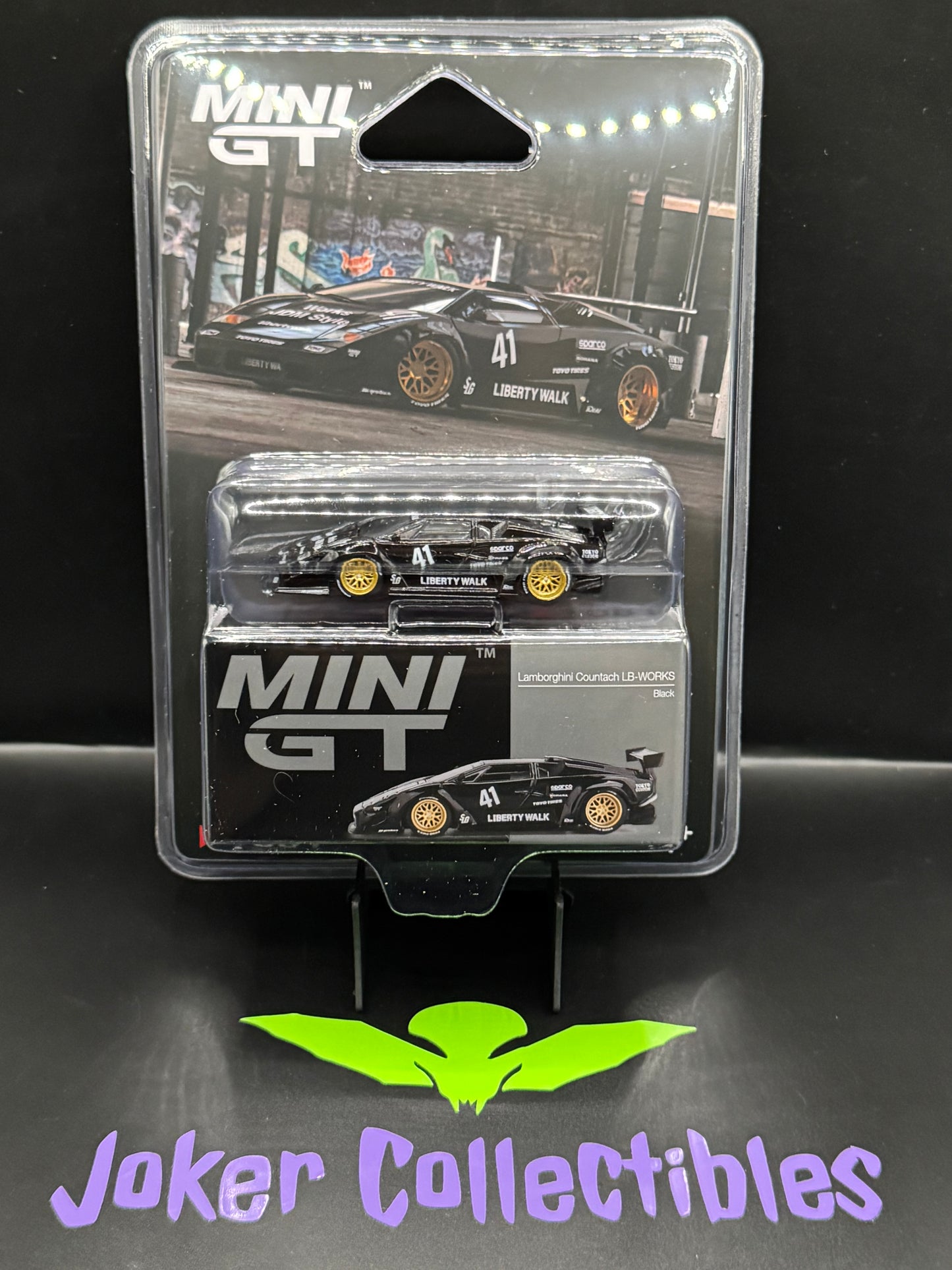 Mini GT #1081 Lamborghini Countach LB-WORKS Liberty Walk Black