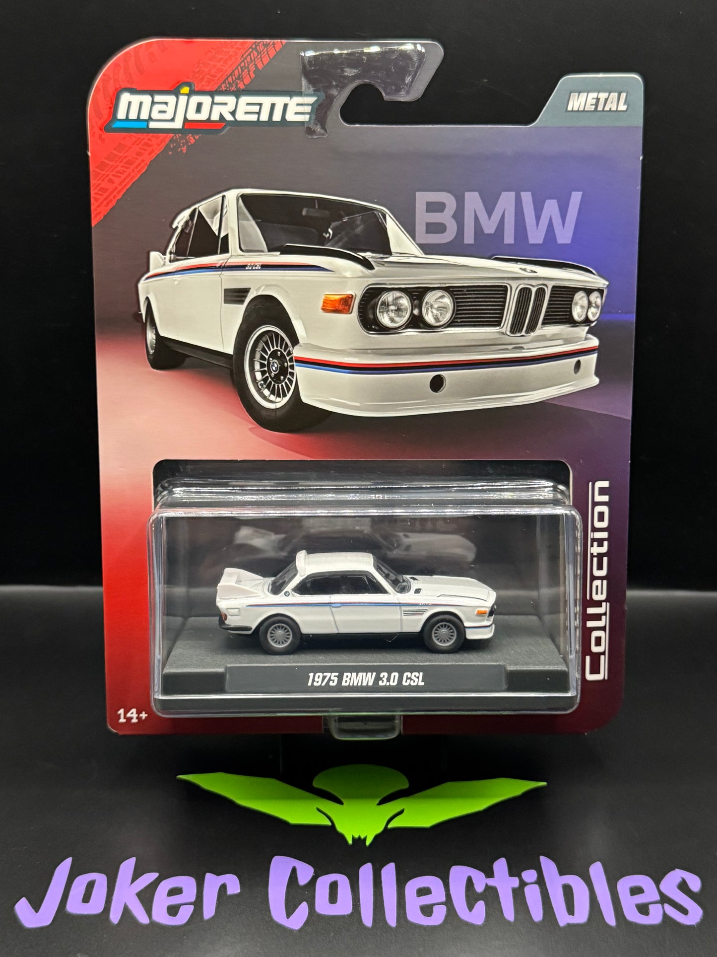 Majorette 1:64 Scale Collection Series Wave 2 White 1975 BMW 3.0 CSL Collector Series