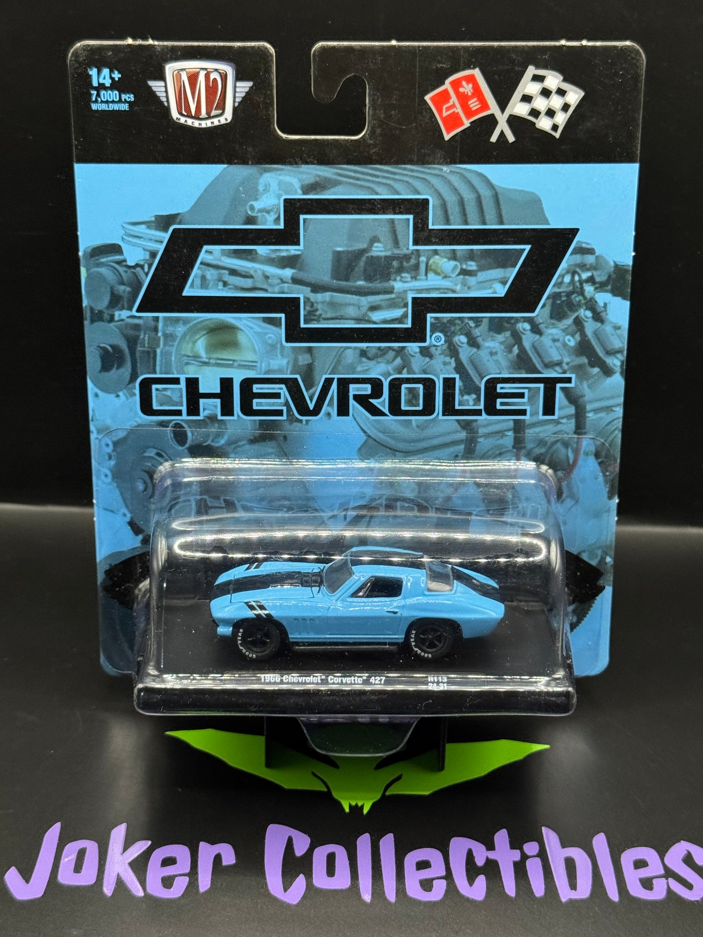 M2 Machines Auto-Drivers Blue 1966 Chevrolet Corvette 427 R113 24-31