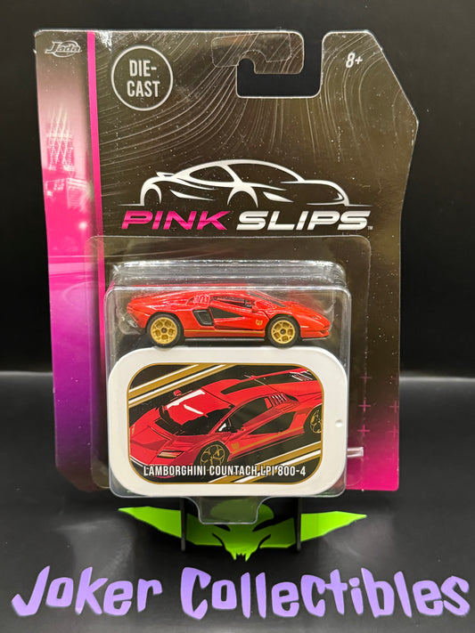 Jada Pink Slips Red Lamborghini Countach LPI 800-4