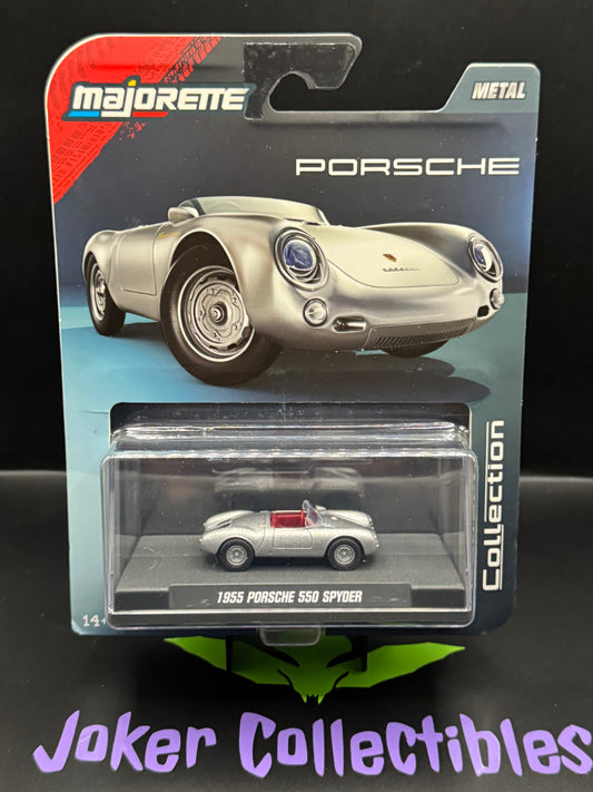 Majorette 1:64 Scale Collection Series Wave 2 Silver 1955 Porsche 550 Spyder Collector Series