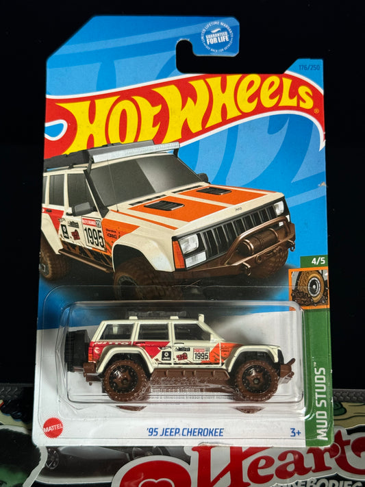 Hot Wheels 2023 Treasure Hunt '95 Jeep Cherokee # 176/250 Mud Studs # 4/5