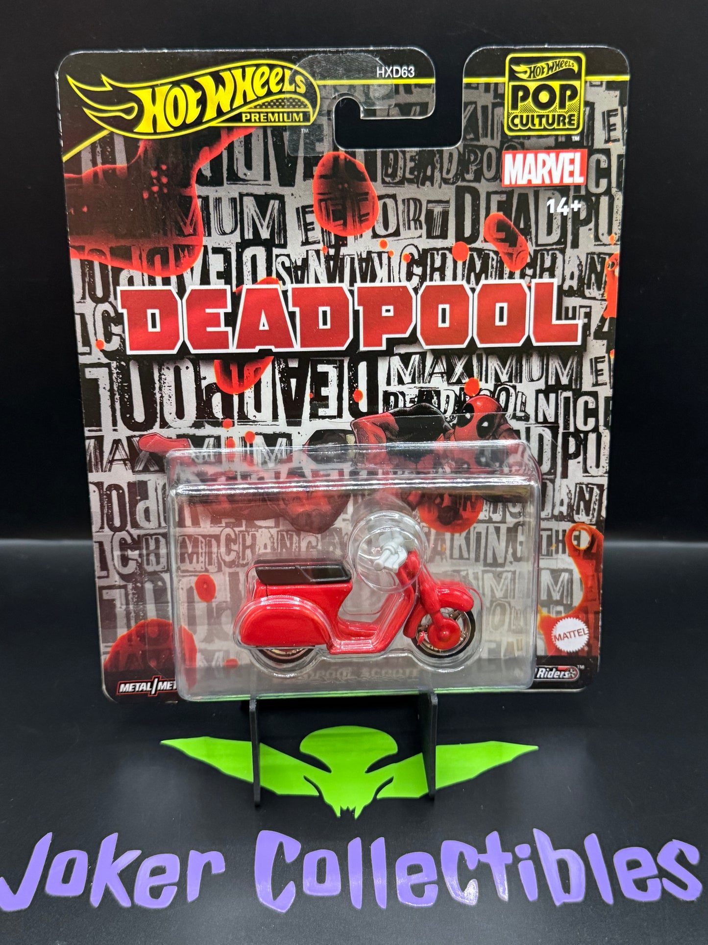 Hot Wheels Premium Pop Culture Marvel Deadpool Scooter