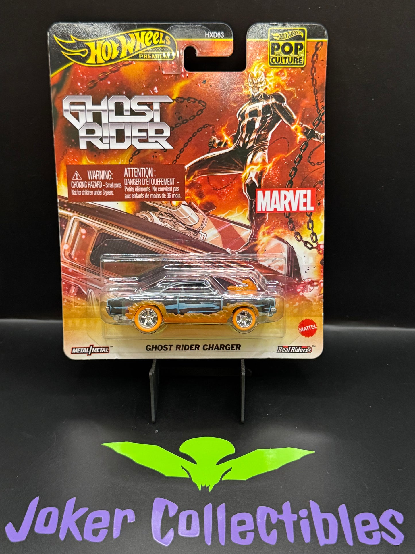 Hot Wheels Premium Pop Culture Marvel Ghost Rider Charger Fire