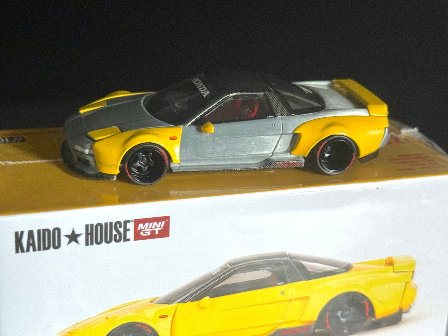 Kaido House x Mini GT 1:64 Chase Honda NSX Kaido WORKS V1 Yellow KHMG108