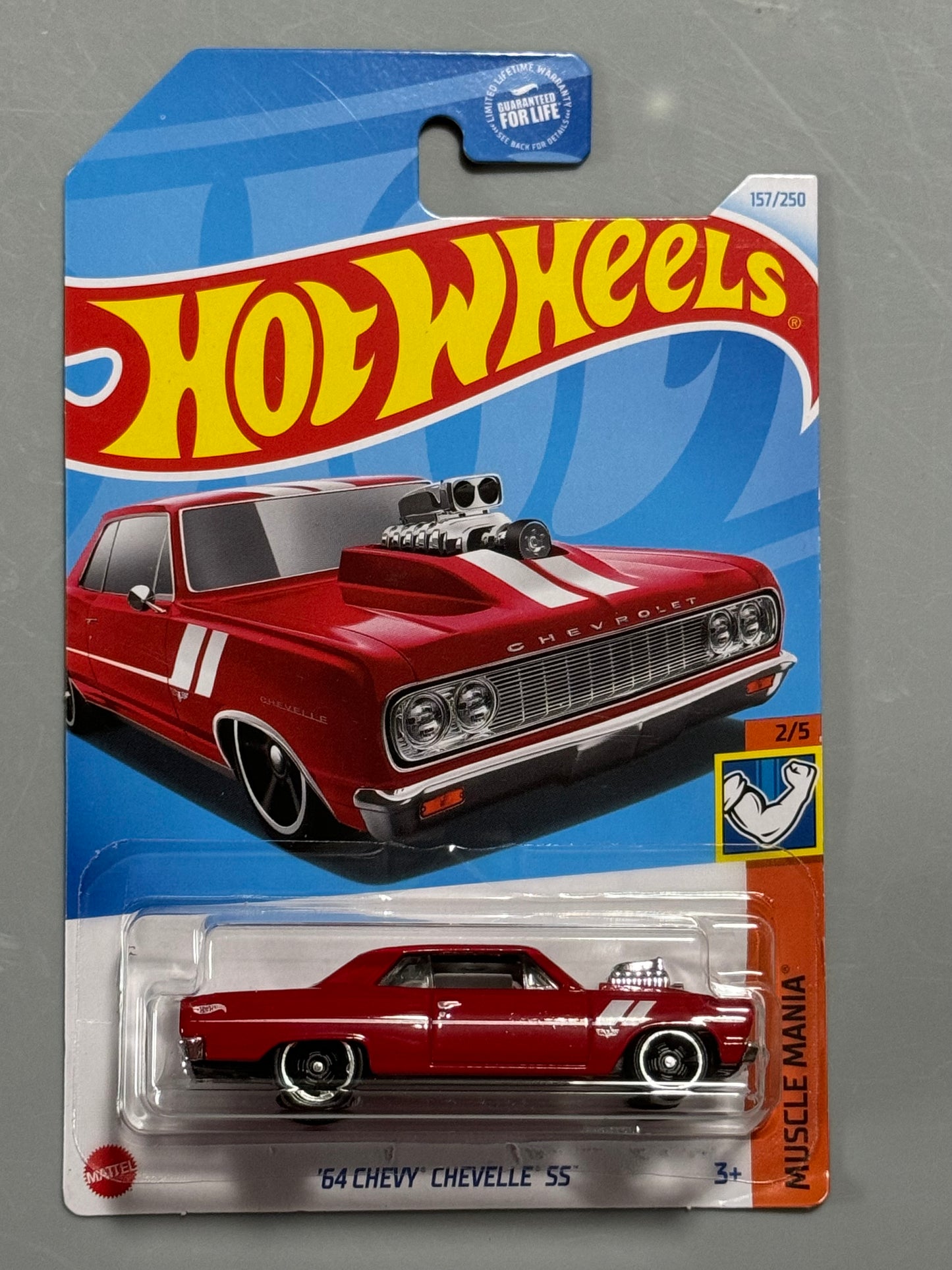 Hot Wheels 2024 Red '64 Chevy Chevelle SS # 157/250 Muscle Mania # 2/5 - H Case