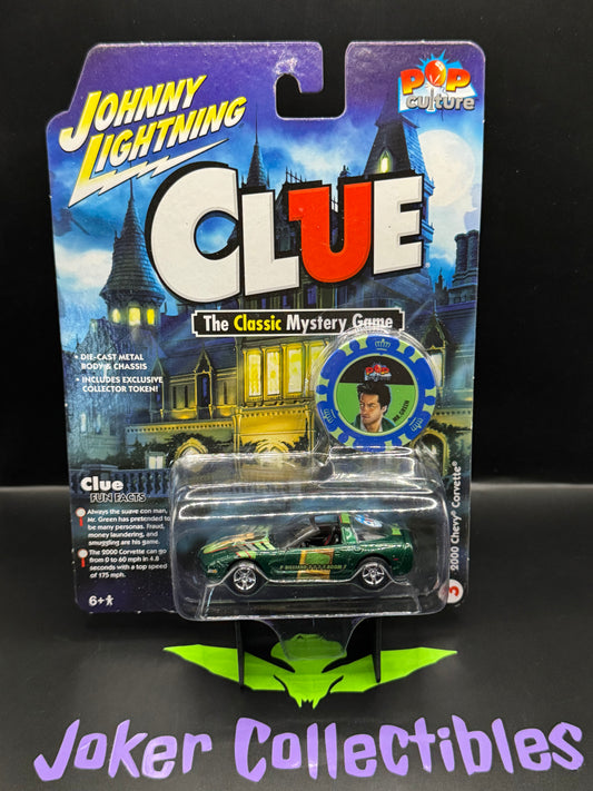 Johnny Lightning Pop Culture Clue Mr. Green Billiard Room 2000 Chevy Corvette #3