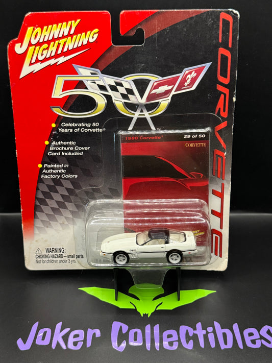 Johnny Lightning White 1988 Corvette 50th Anniversary 29 of 50
