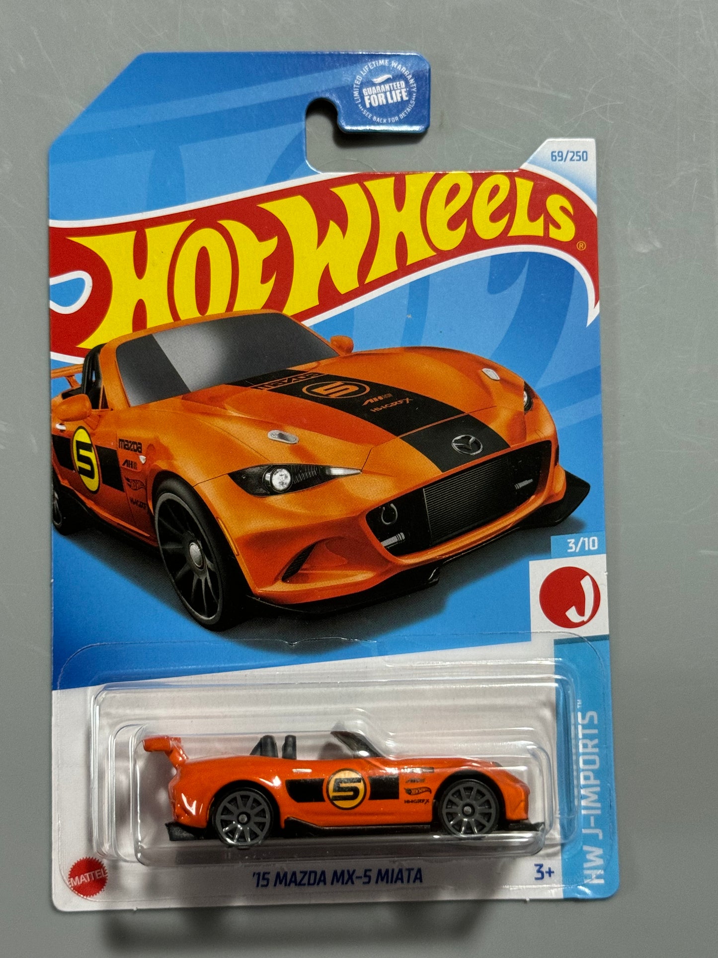 Hot Wheels 2024 Orange '15 Mazda MX-5 Miata # 69/250 HW J-Imports # 3/10 - H Case