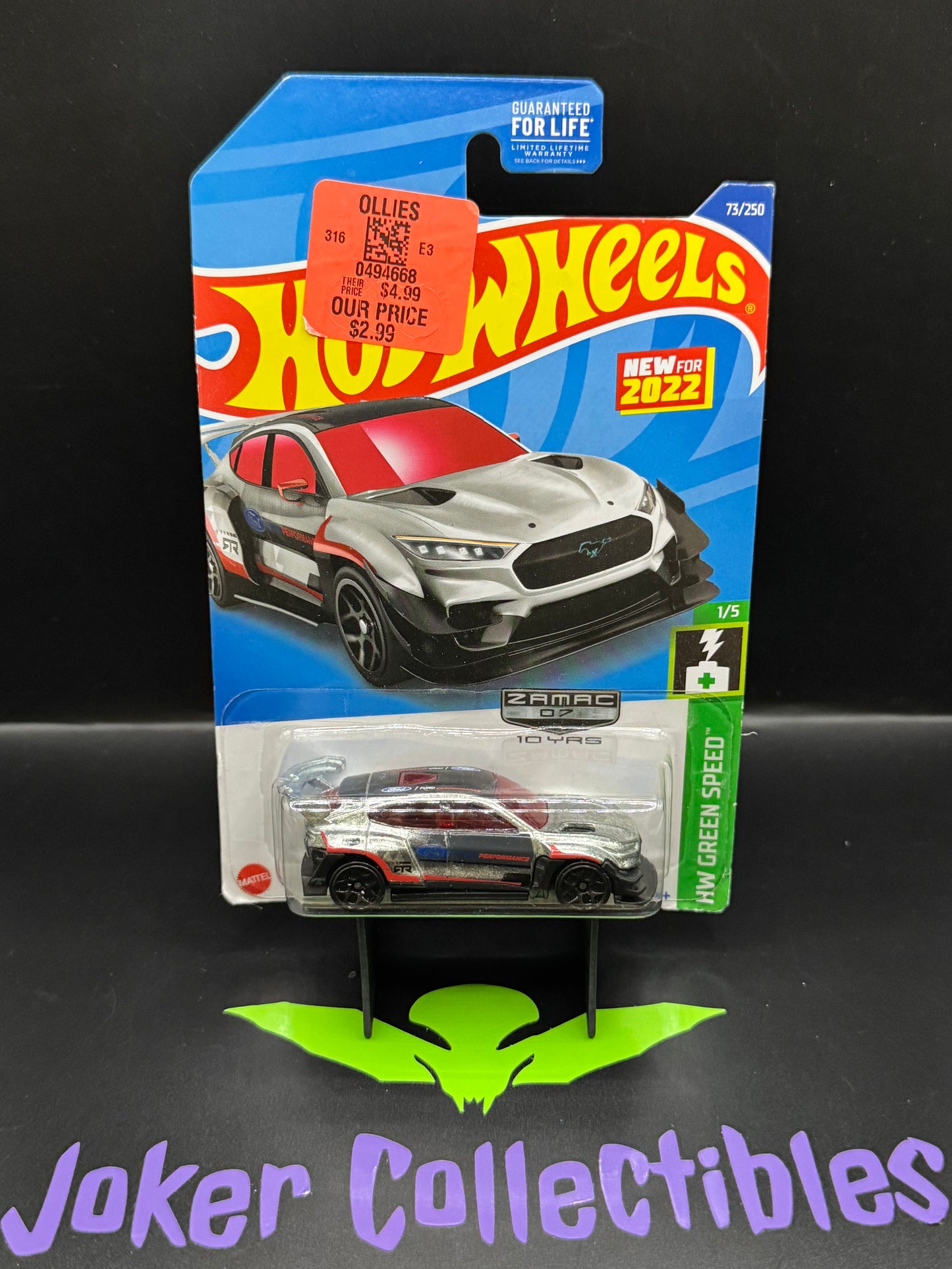 Hot Wheels 10 YRS Zamac 07 Ford Mustang Mach-E 1400 73/250 HW Green Speed 1/5