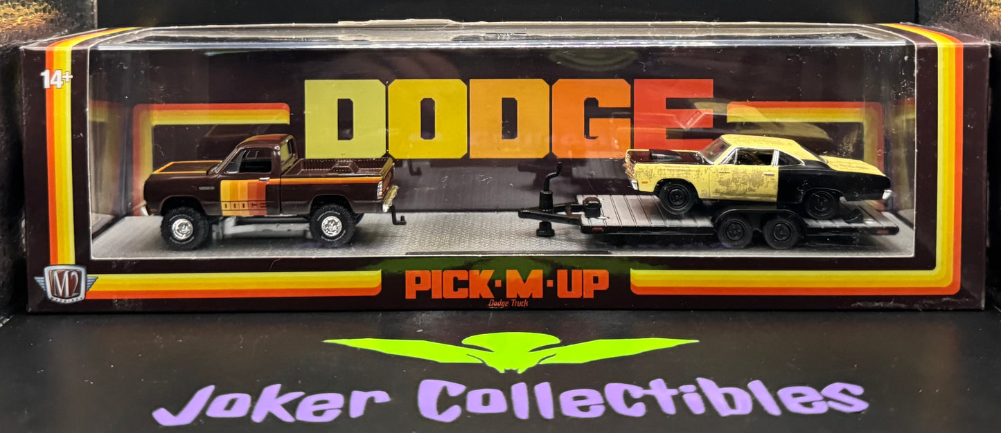 M2 Machines Auto-Haulers 1979 Dodge 150 Power Wagon Pick-M-Up & 1969 Plymouth Road Runner 440 6-Pack R84 25-05