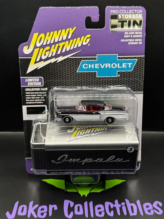 Johnny Lightning Pro Collector Storage Tin 1958 Chevrolet Impala Onyx Black #3
