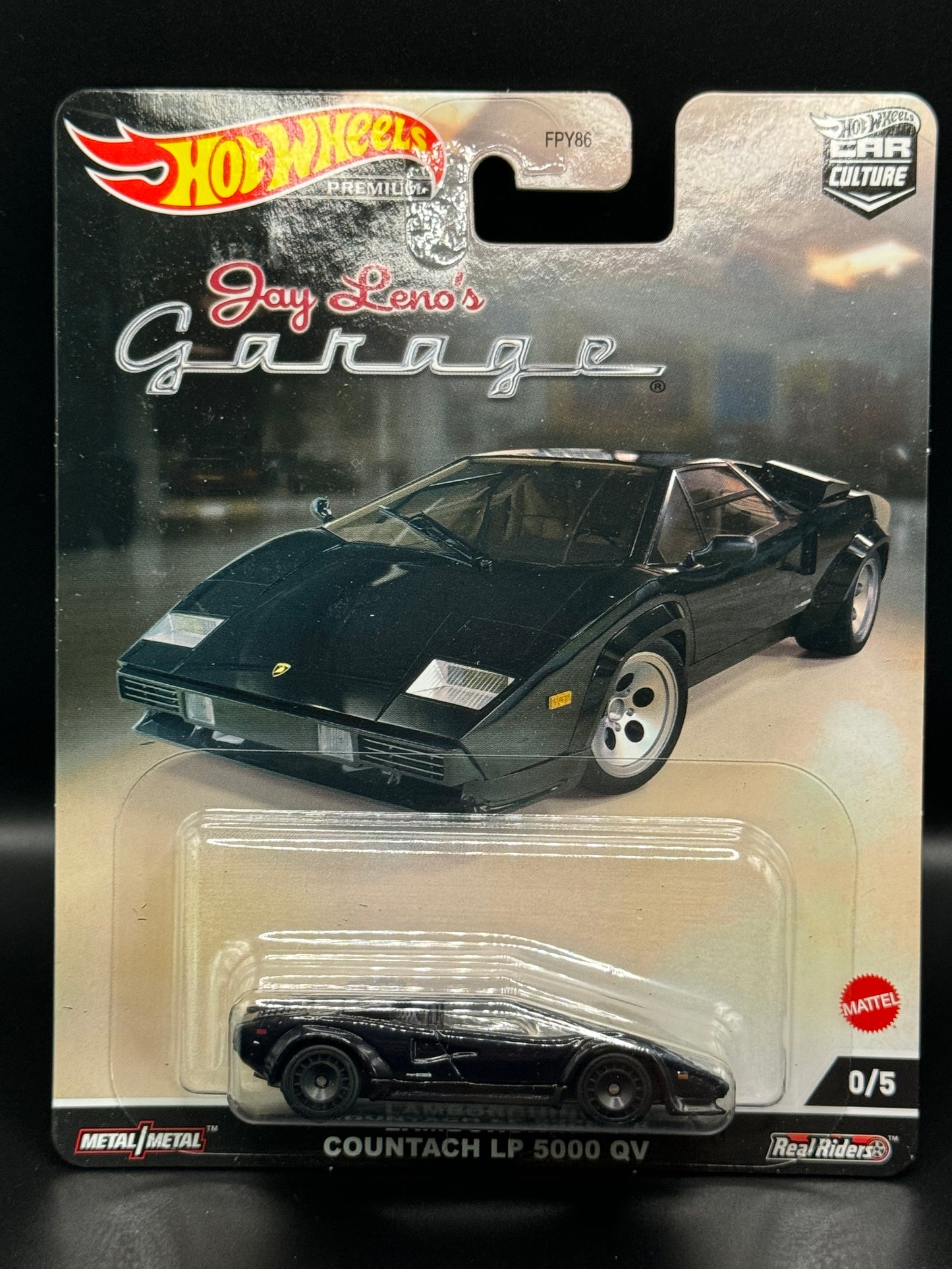 Hot Wheels Jay Leno's Garage Lamborghini Countach LP 5000 QV Chase # 0/5 w/ Protector