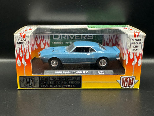 M2 Machines Auto-Drivers Blue 1968 Firebird H.O. R24 13-8