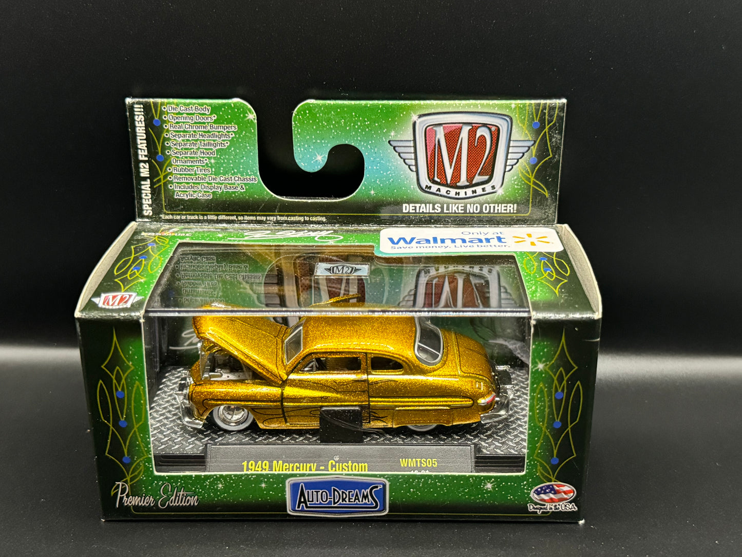 M2 Machines Auto-Dreams Gold 1949 Mercury Custom WMTS05 16-01 Walmart Exclusive