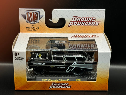 M2 Machines Ground Pounders Black 1957 Chevrolet Nomad R20 20-02