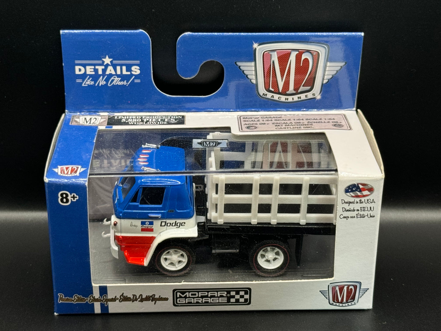 M2 Machines Mopar Garage Red White Blue 1966 Dodge L600 Truck R36 16-45