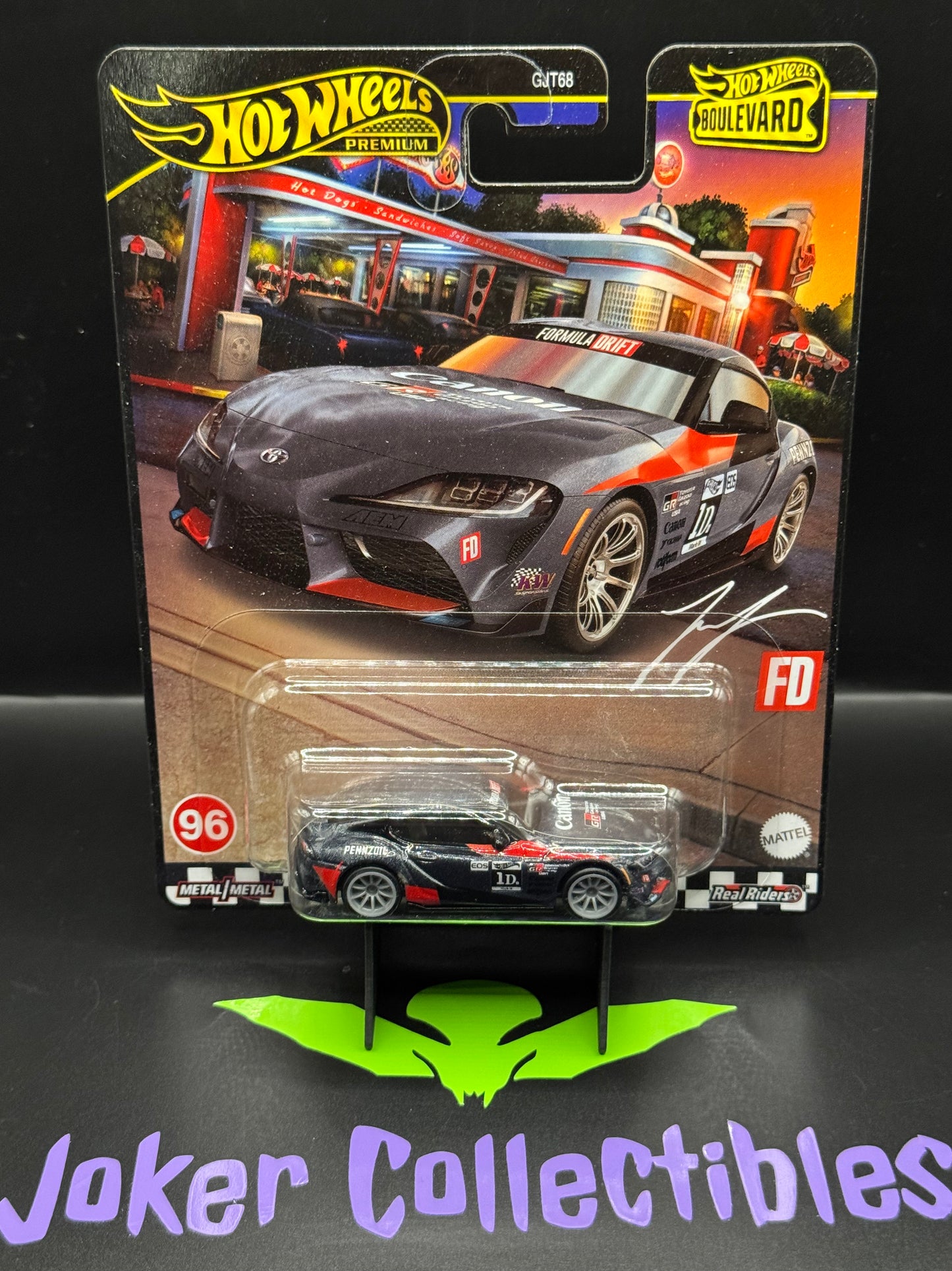 Hot Wheels Premium Boulevard 2021 Toyota GR Supra # 96 International Card