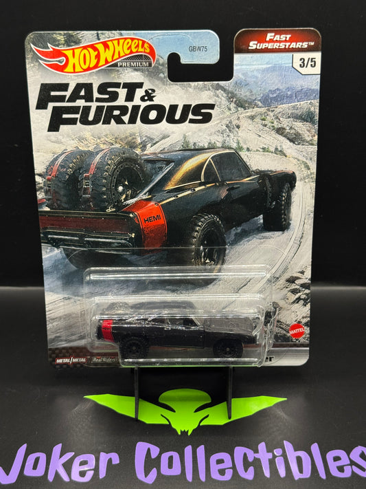 Cracked Blister Hot Wheels Premium Fast & Furious Furious 7 Fast Superstars '70 Dodge Charger # 3/5