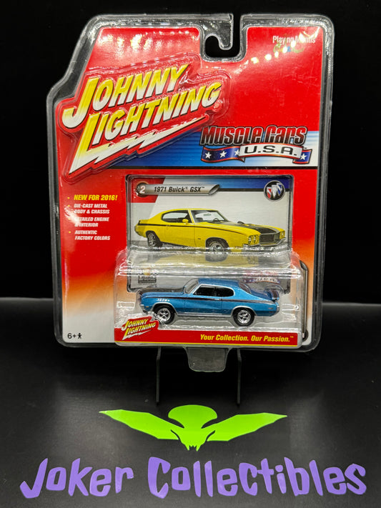 Johnny Lightning Muscle Cars U.S.A. Blue 1971 Buick GSX #2