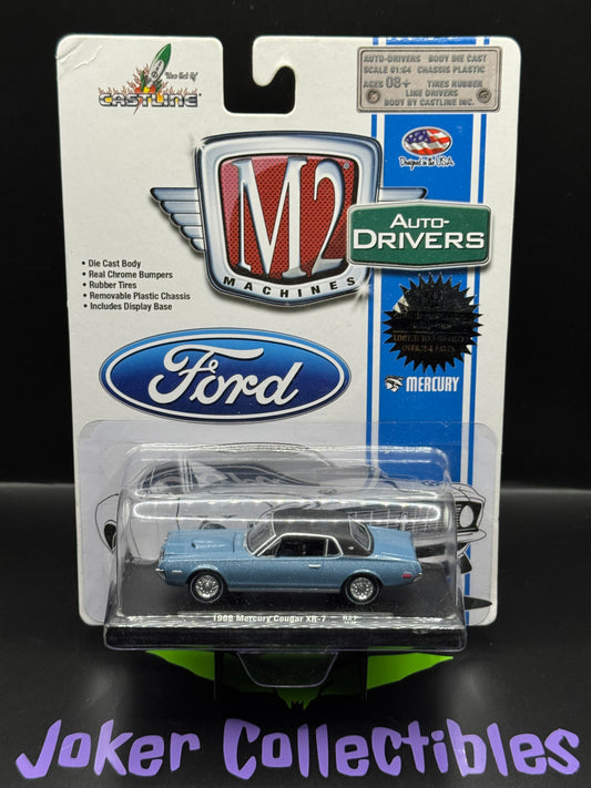 M2 Machines Auto-Drivers Blue 1968 Mercury Cougar XR-7 R27 14-06