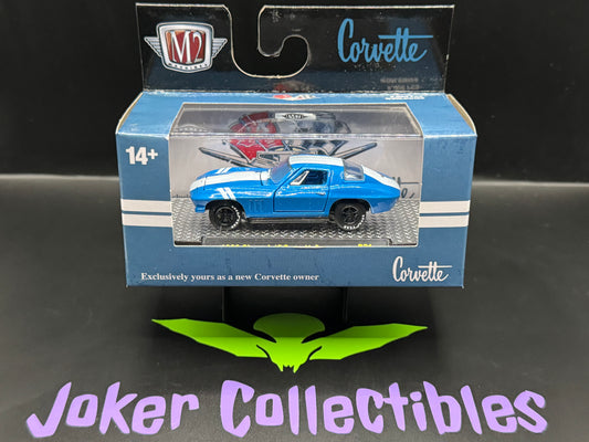 M2 Machines Blue Gray 1966 Chevrolet Corvette 427 R71 23-45
