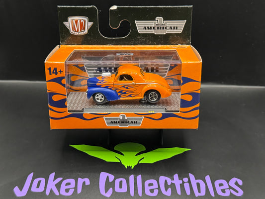 M2 Machines Orange Blue 1941 Willys Coupe R78 24-36