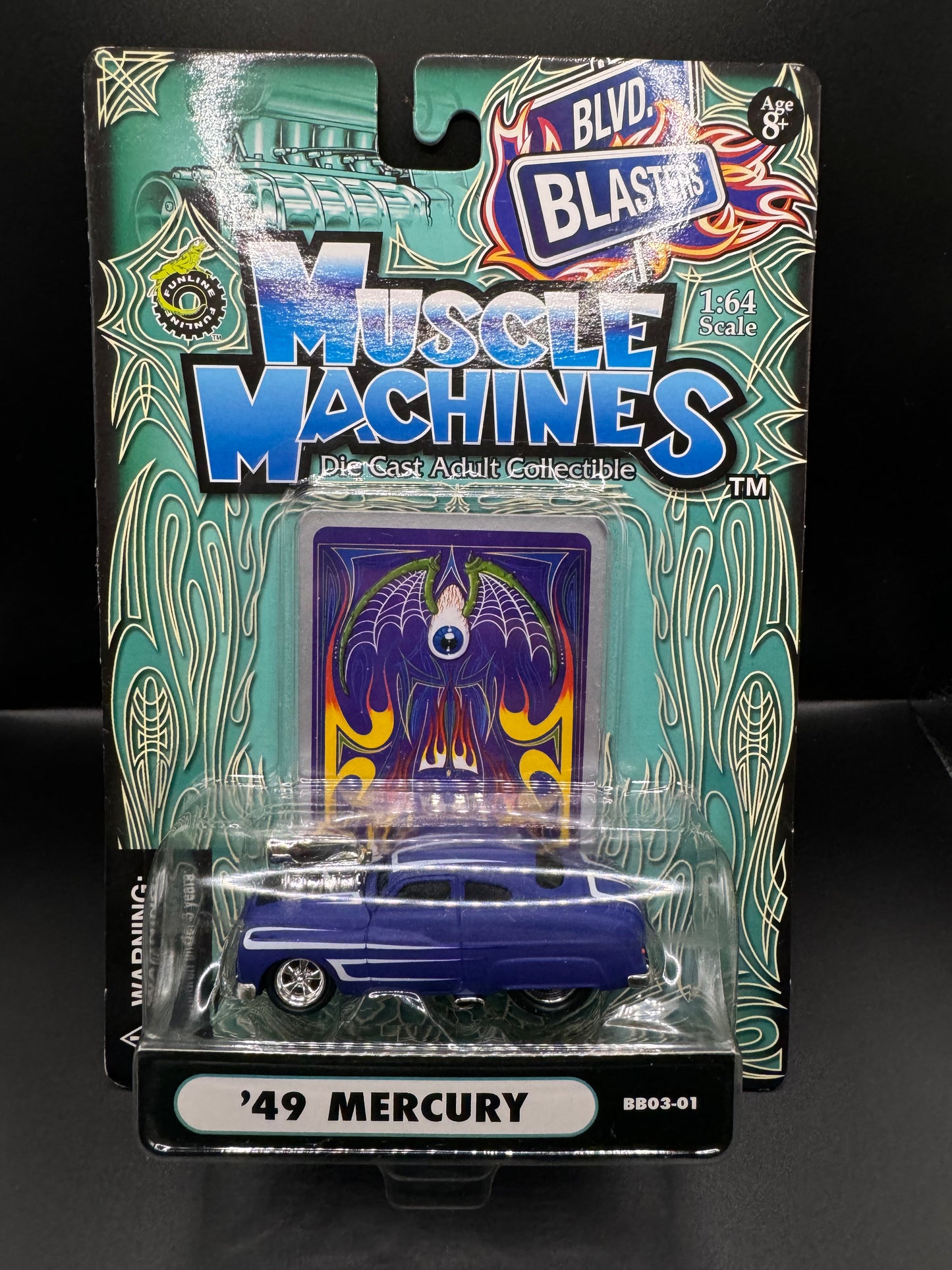 Funline Muscle Machines Blvd Boulevard Blasters Blue / Purple '49 Mercury BB03-01