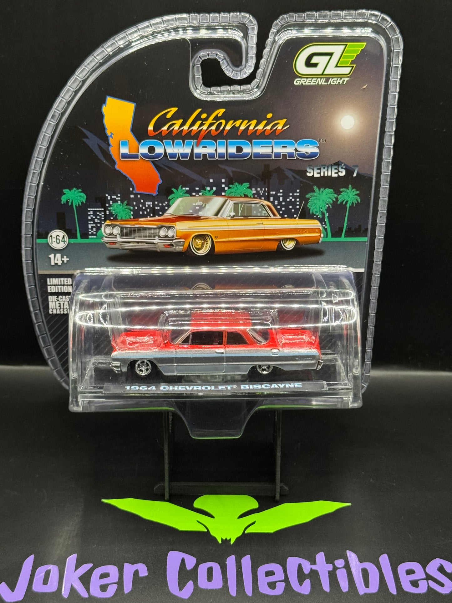 Greenlight California Lowriders Series 7 Silver Red 1964 Chevrolet Biscayne