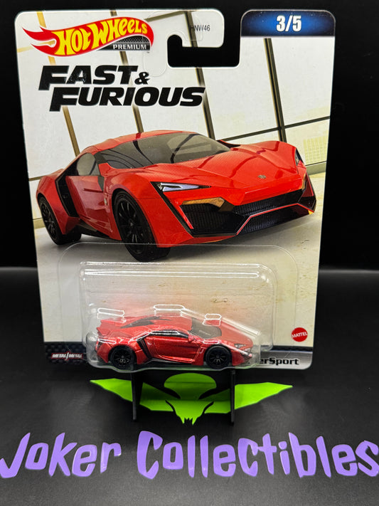 Hot Wheels Premium Fast & Furious Furious7 W Motors Lykan HyperSport # 3/5