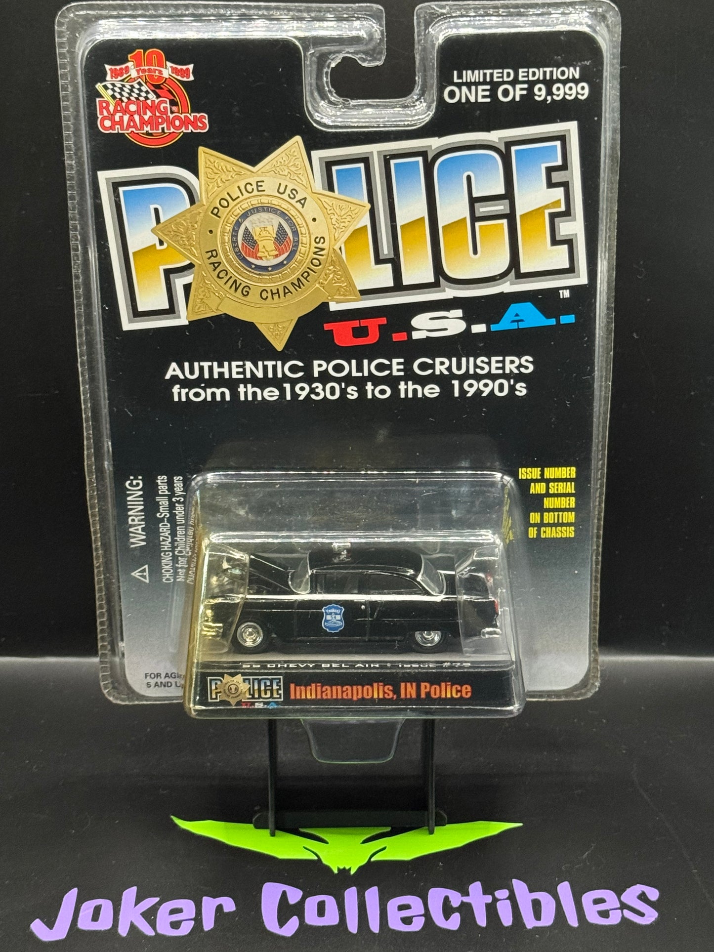 Racing Champions Police USA Indianapolis IN Police '55 Bel Air Issue # 79