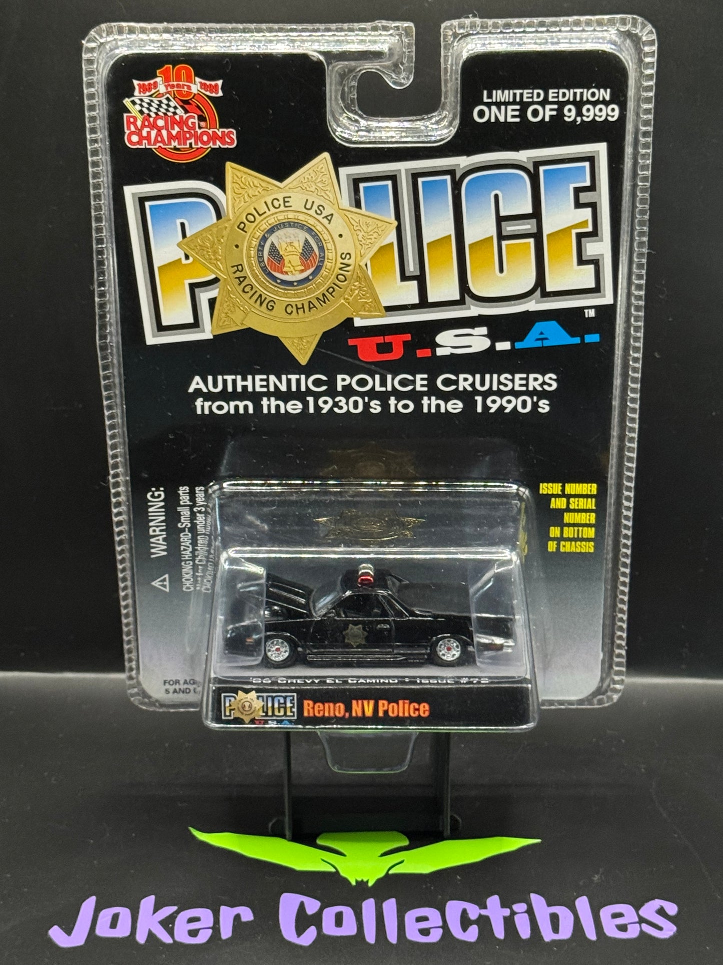 Racing Champions Police USA Reno NV Police '86 Chevy El Camino Issue # 72
