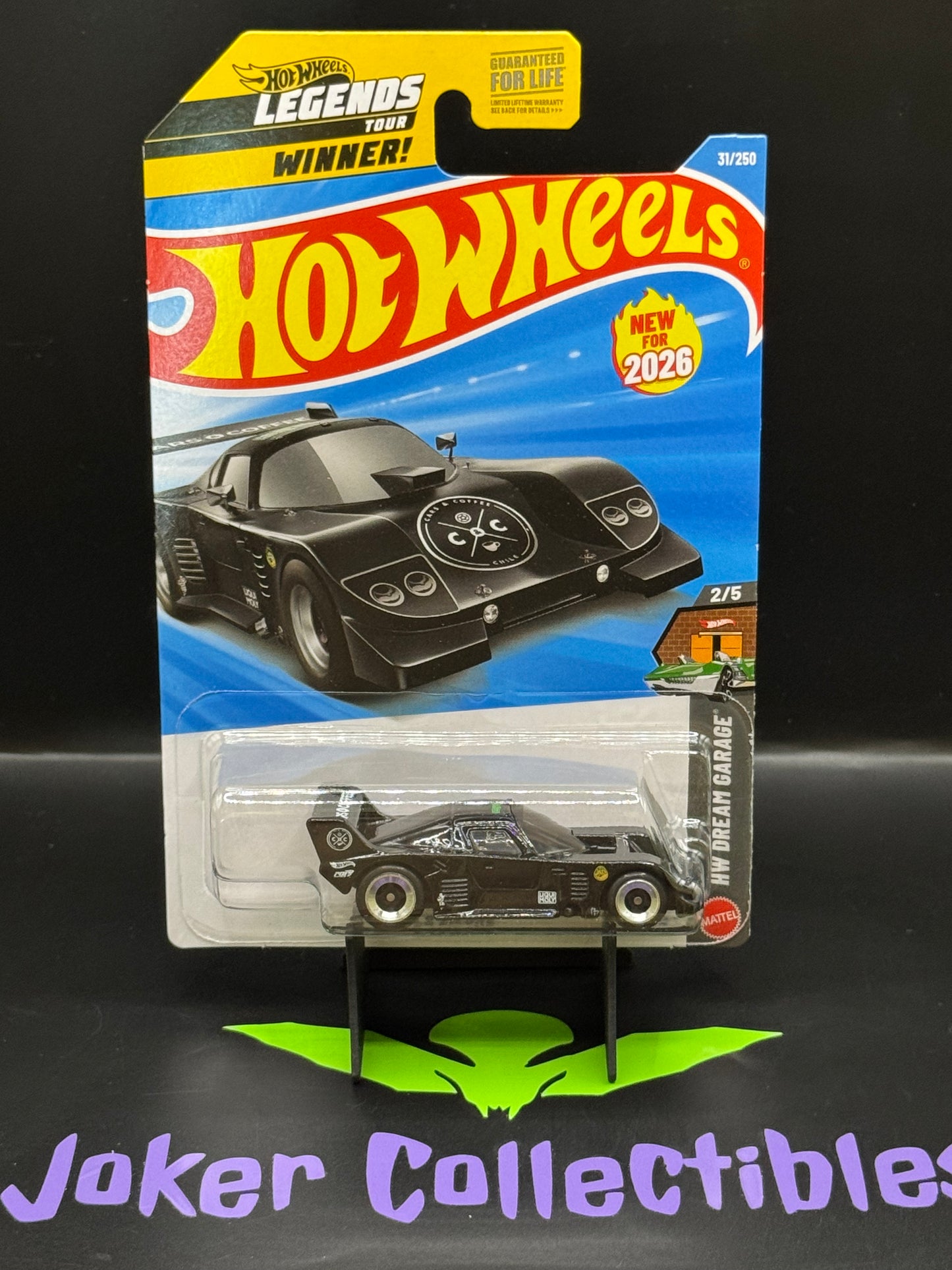 Hot Wheels 2026 Legends Tour Winner Black La Liebre 31/250 HW Dream Garage 2/5 D Case