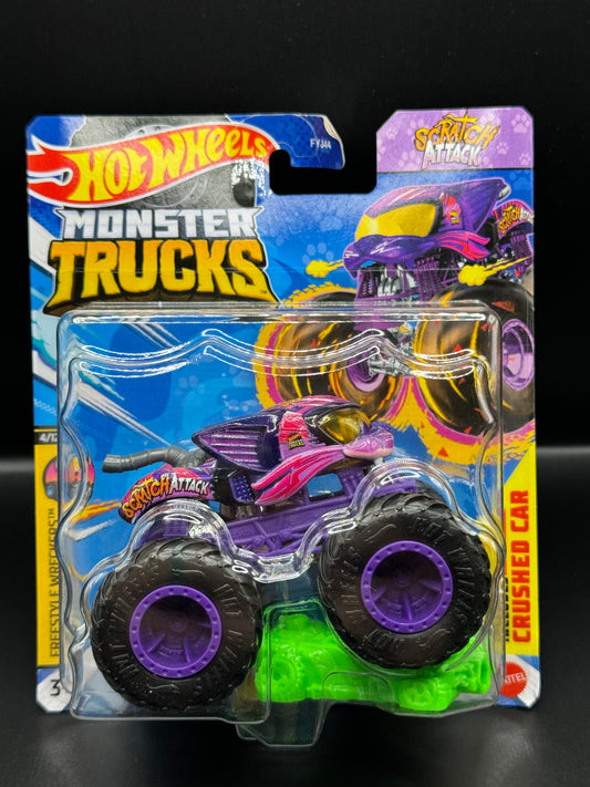 Hot Wheels Monster Trucks 2024 Scratch Attack Freestyle Wreckers # 4/12