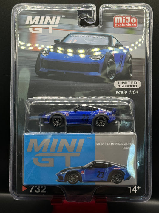 Mini GT #732 Nissan Z LB NATION WORKS Seiran Blue Liberty Walk