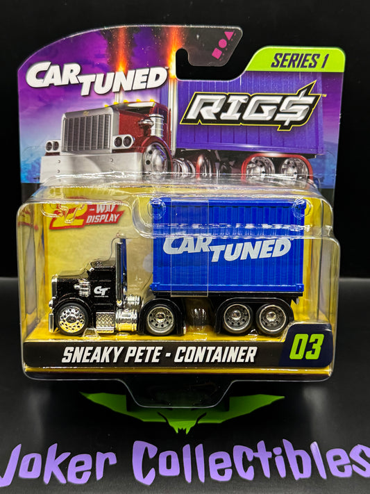 CarTuned Rigs Series 1 Sneaky Pete - Container # 03 Black Red Metalflake & Blue