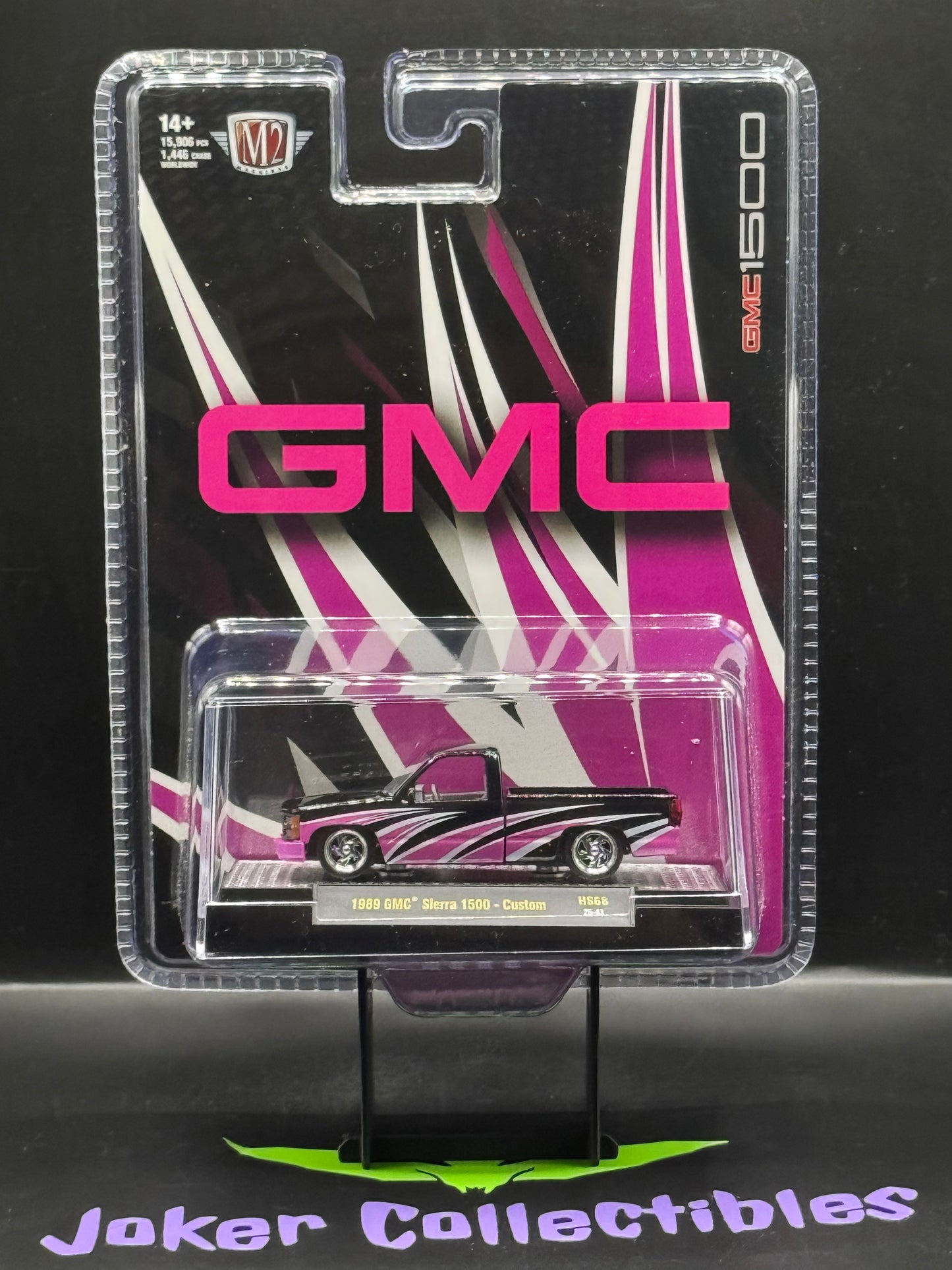 M2 Machines 1989 GMC Sierra 1500 Custom Black Pink HS68 25-43